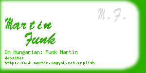 martin funk business card